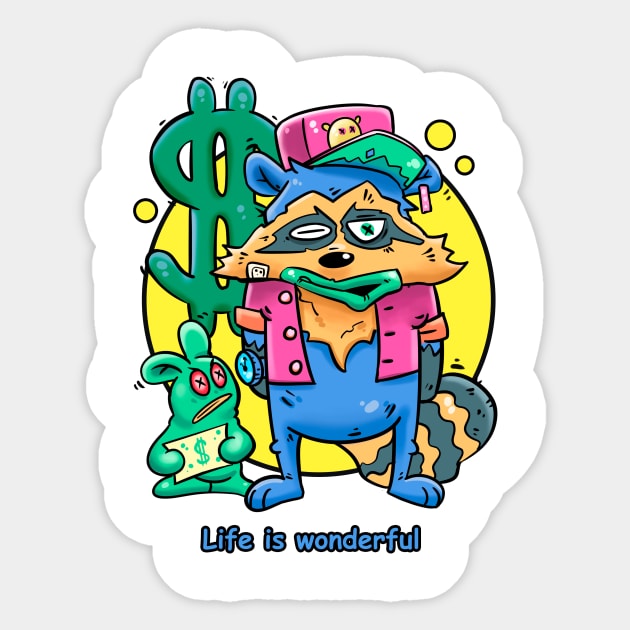 Life is wonderful Sticker by vanpaul54